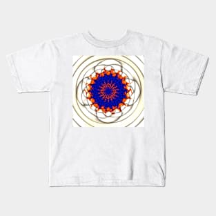 Blue and orange weave Kids T-Shirt